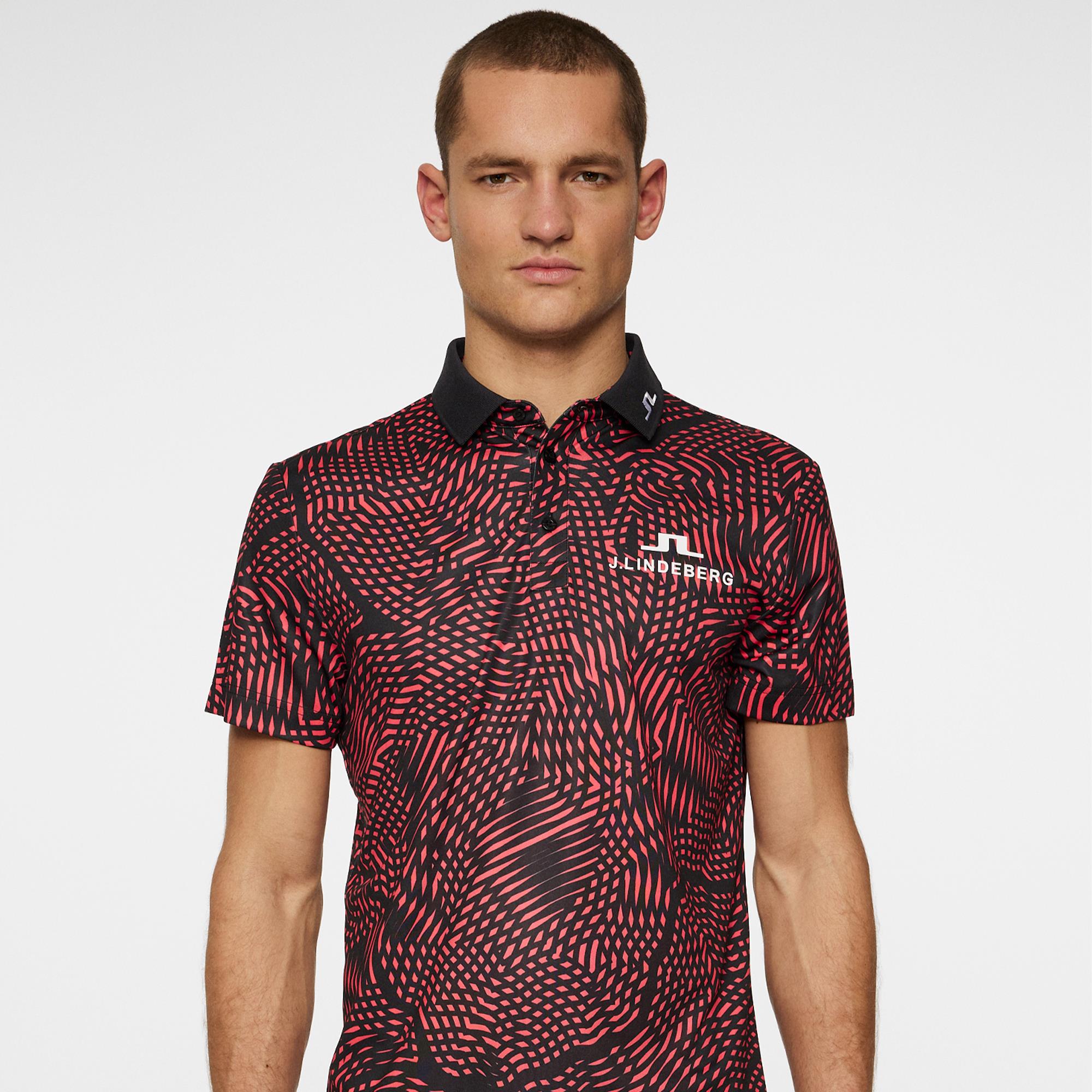 J Lindeberg Masters KV Tour Mens Golf Polo Shirt Masters Pink